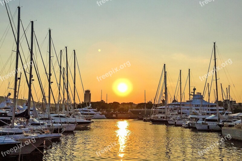 Barcelona Spain Port Beach Madrid