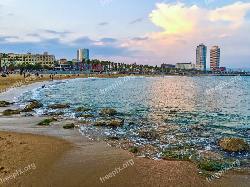 Barcelona Spain Port Beach Madrid