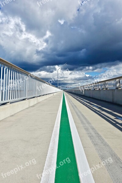 Perspective Bike Track Road Sky Distance