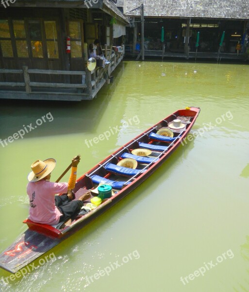 Thailand Floating Market Times Free Photos