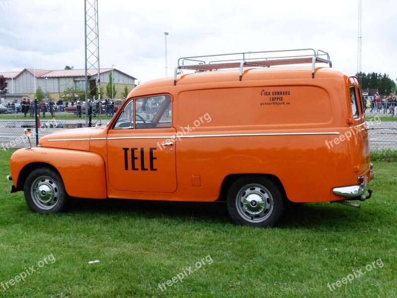 Car Show Sweden Van Volvo Orange