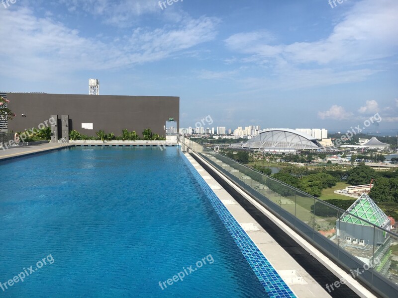 Pool Outdoors Singapore Foreign Countries City