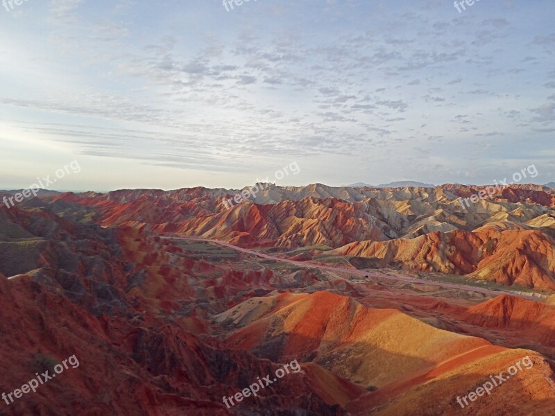 Zhangye Mountain The Scenery Free Photos