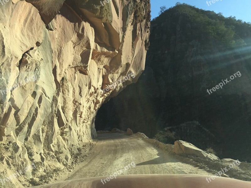 Roadway Bolivia Travel Mountain Rock