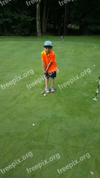 Kids Golf Putting Golfer Free Photos