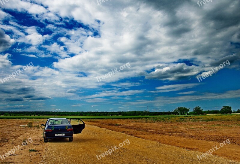 Blue Sky Car Cloud Blue Sky