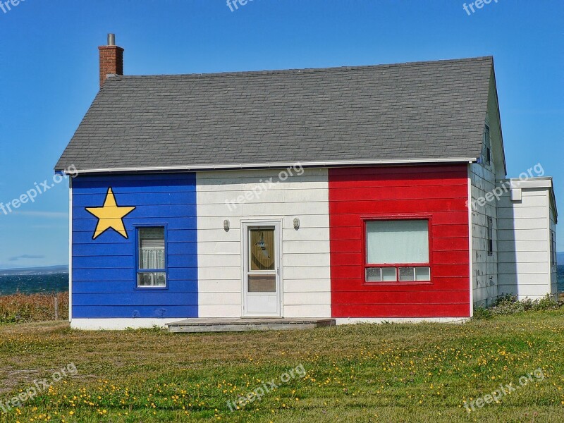 Acadian House New Brunswick Canada Flag Patriotic