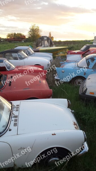 Sunbeam Alpine Sunbeam Old Car Broken Car Rural