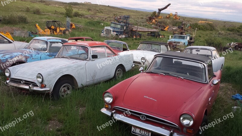 Sunbeam Alpine Sunbeam Old Car Broken Car Rural