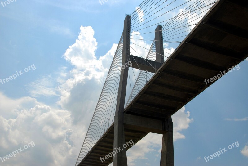 Bridge Span Bridge Structure Savannah Georgia