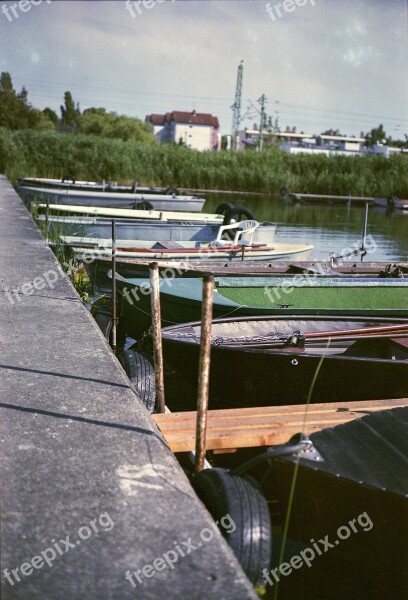 Rowboats Shore Lake Old Bay