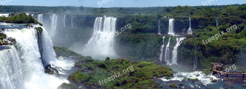 Waterfall Cataracts Iguacu Mouth Iguaçu Brazil