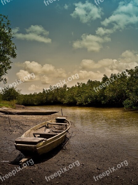 The Gambia River Boat Fishing Canoe