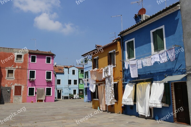 Burano Italy Houses Venice Colorful Houses