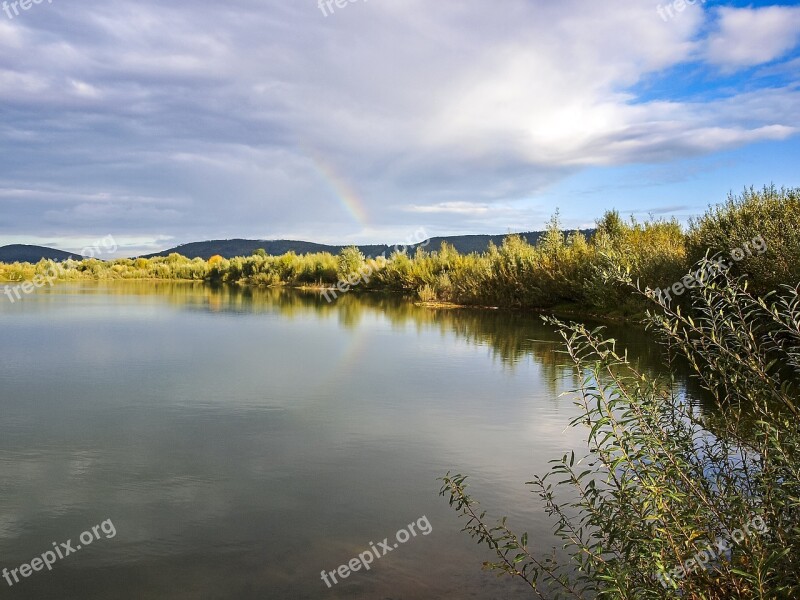 Gravel Pond Pond Water Lake Landscape