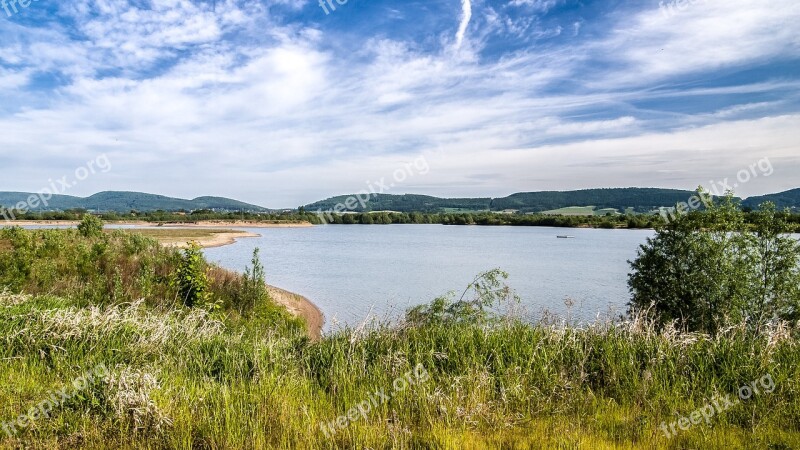 Gravel Pond Pond Water Lake Landscape