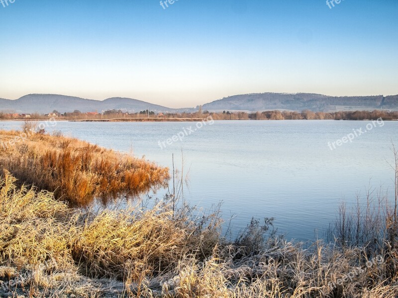 Gravel Pond Pond Water Lake Landscape