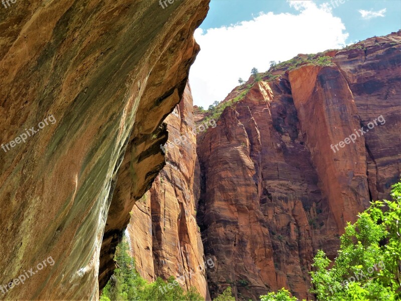 Cliff Face Utah Hiking Mountain Geological