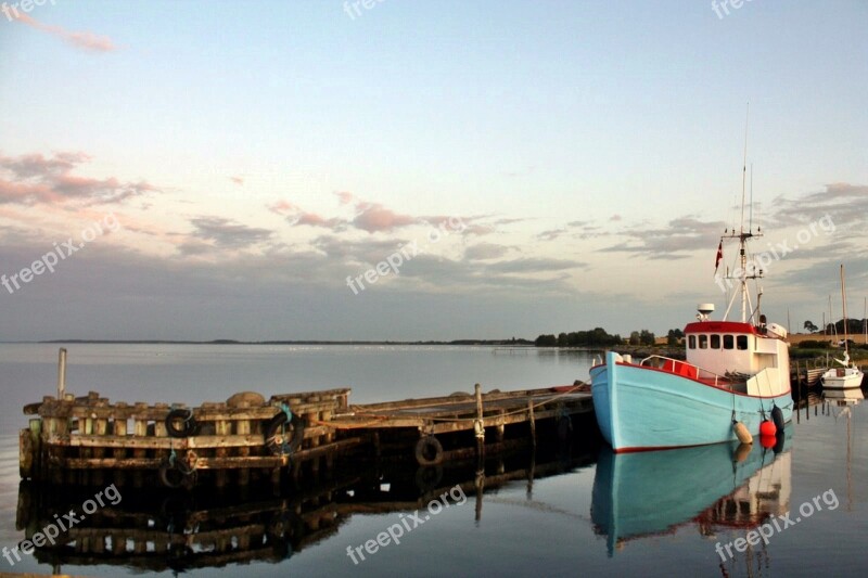 Port Port Motifs Abendstimmung Kragenäs Lolland