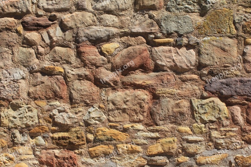 Wall Old Medieval Stone Texture