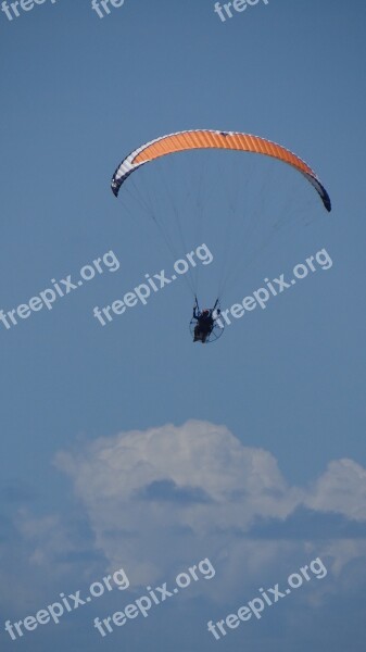 Jump Parachute Emotion Cloud Sky