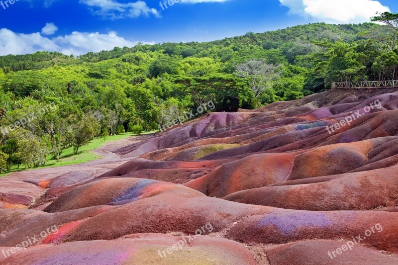 Color Sands Chamarel Mauritius Free Photos