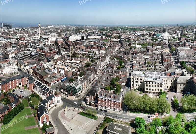 Liverpool Cityscape City England Merseyside