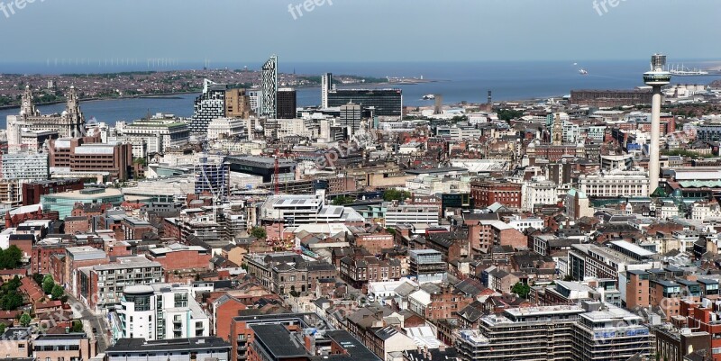 Liverpool Cityscape City England Merseyside