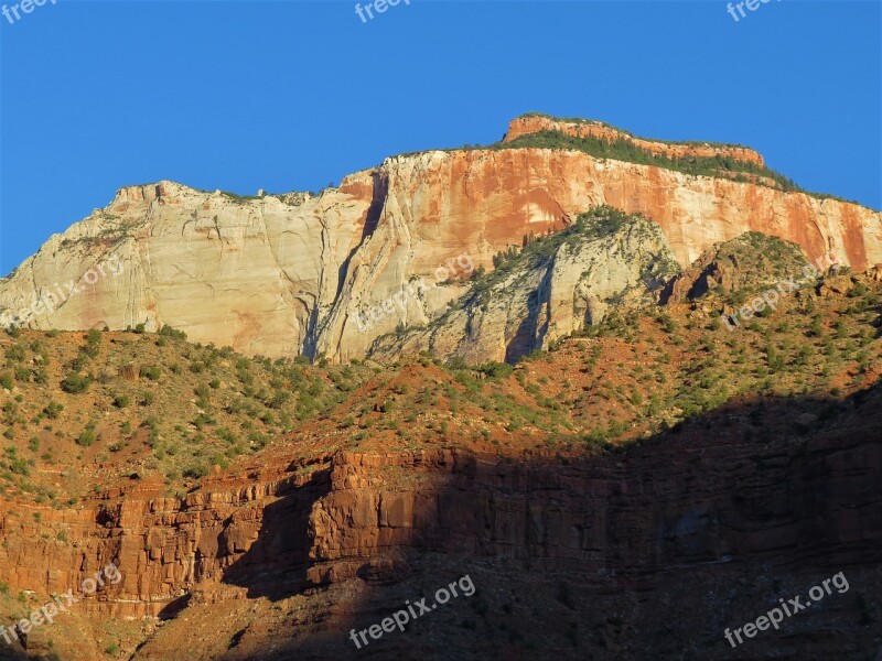 Mountains Rock Face Utah Landscape Hiking