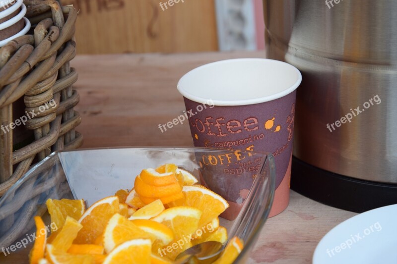 Orange Coffee Tasty Breakfast Enjoy