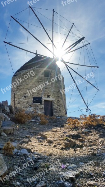 Windmill Agriculture Farming Greek Windmill Greece