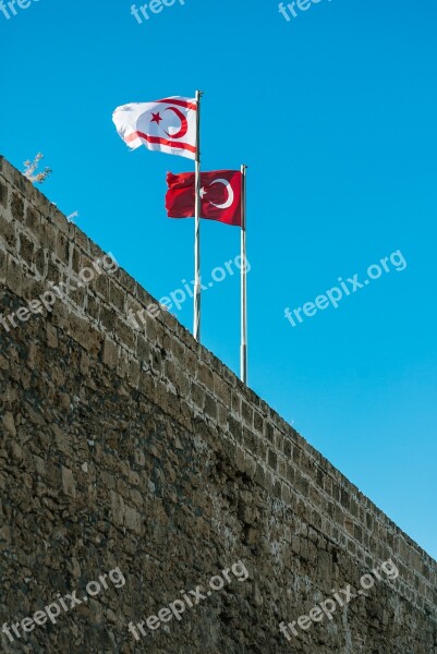 Cyprus Flag Turkey Kyrenia Travel