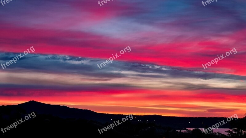 Sky Colors Clouds Landscape Dawn