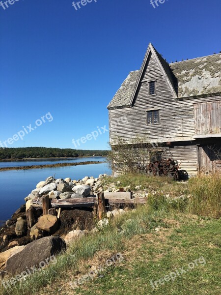 Shelburn Novascotia Old Waterside Building Free Photos