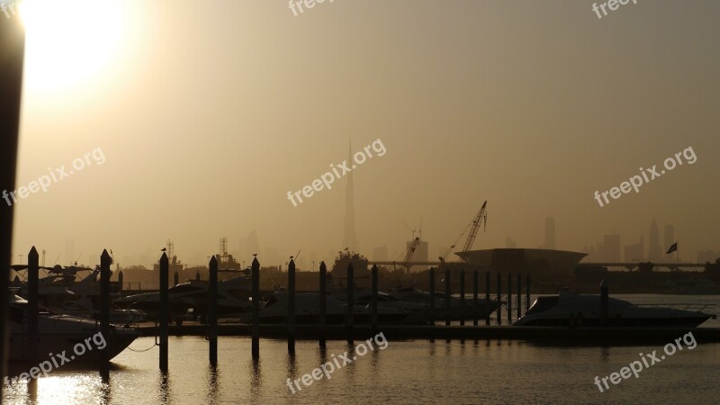 Yachts Sunset Dubai Free Photos