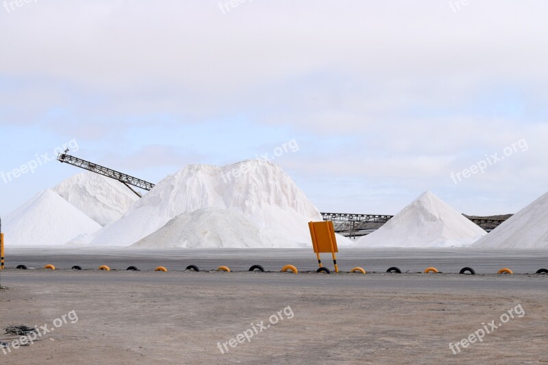 Salt Saltpan Walvisbay Namibia White