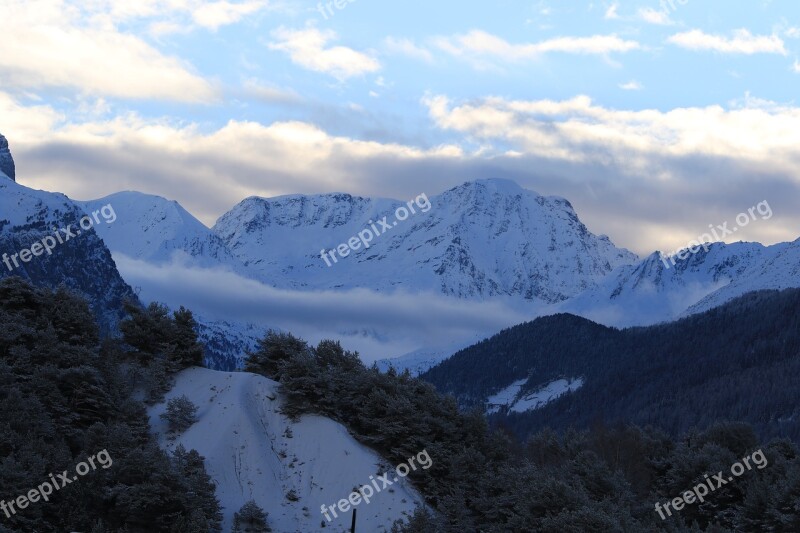 Mountain Mountains Mist Morning Winter