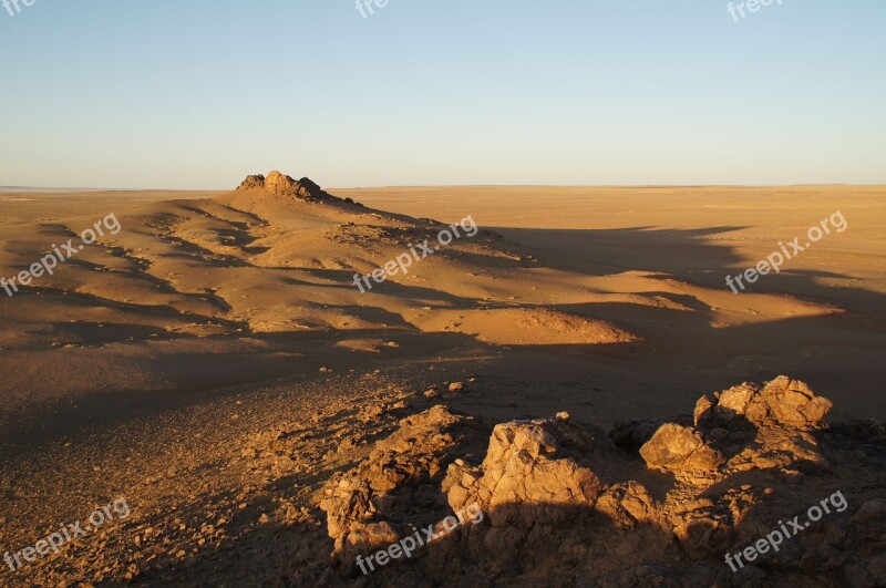 Desert Gobi Mongolia Landscape Travel