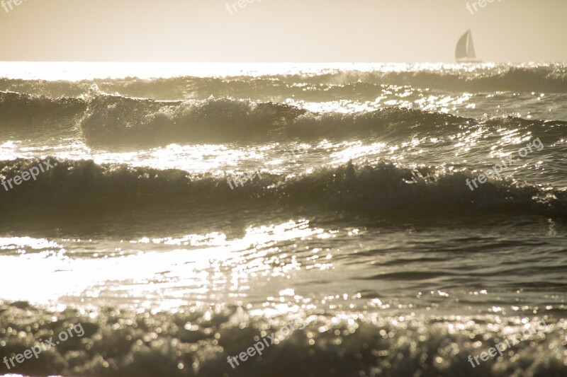 Sea Ocean Travel Sunset Ship