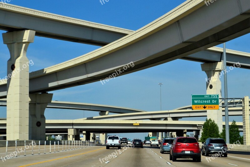 Highway Road Off Ramp Cars Travel