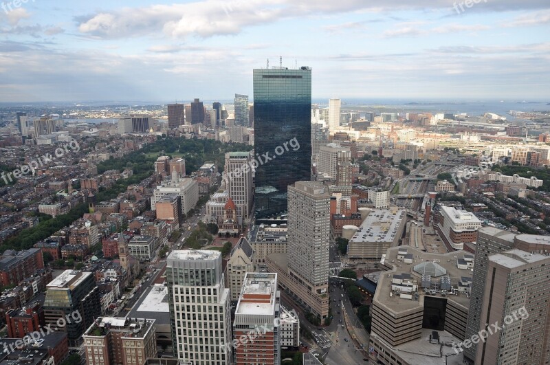 Boston Panorama Skyscraper City Cityscape