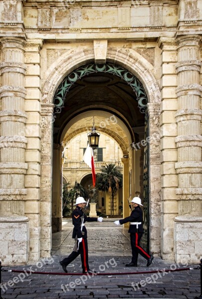 Valletta Malta Guard Grand Master Palace