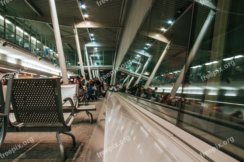 Airport The Plane Sky Poland Gate