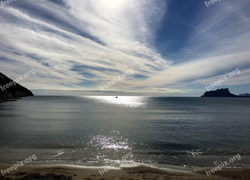 Sea Beach Water Summer Clouds