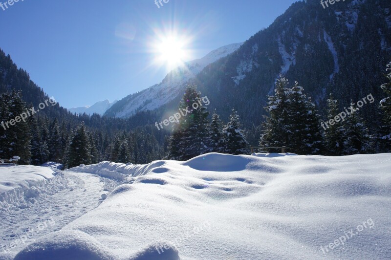 Winter Snow Mountains Christmas Advent