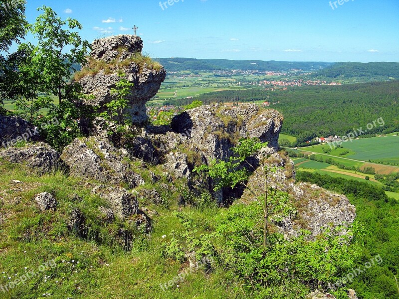 Mountain Rock Outlook Franconian Switzerland Walberla