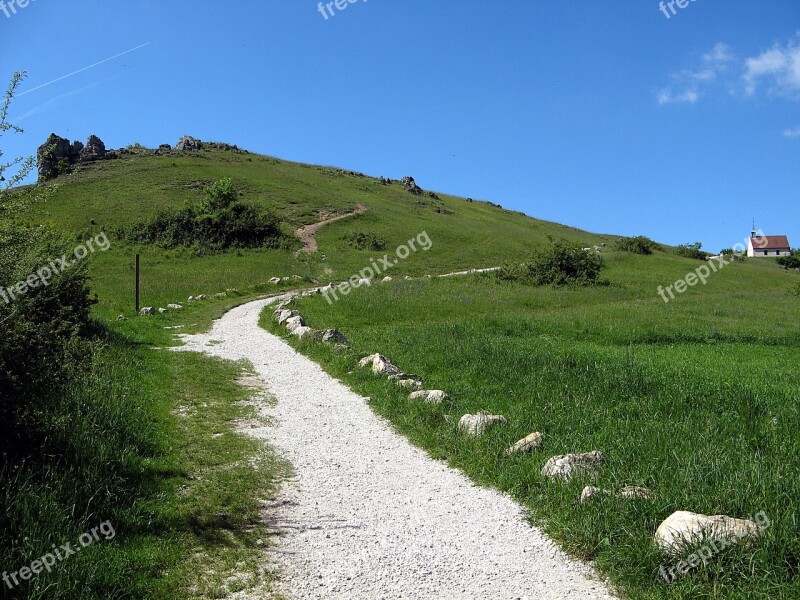 Meadow Away Table Mountain Mountain Franconian Switzerland