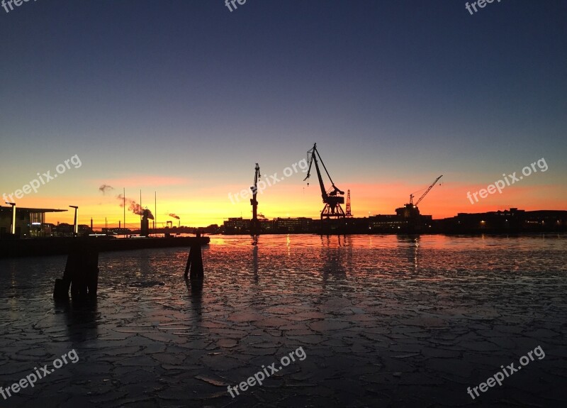 Port Harbor Winter Gothenburg Ship