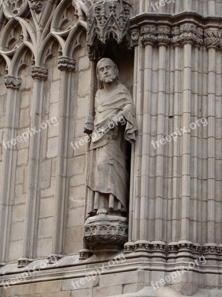 Saint Statue Sculpture Art Medieval