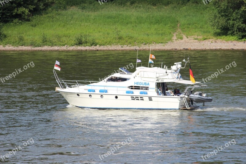 Ship Boat Powerboat Rhine Water